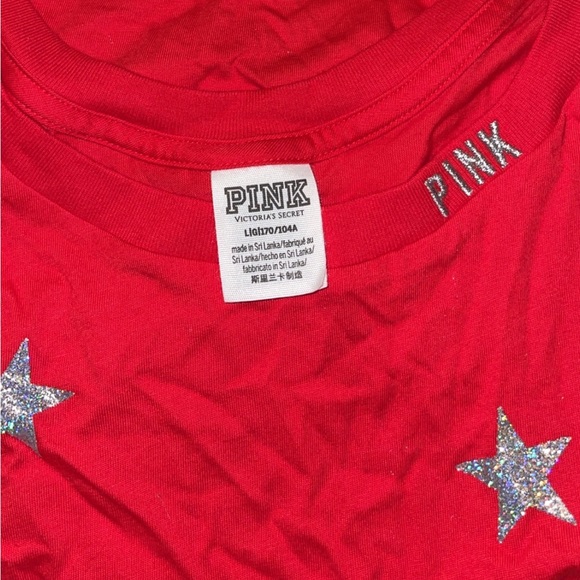 NWOT VS PINK Red and Silver Stars Tank - Picture 4 of 8